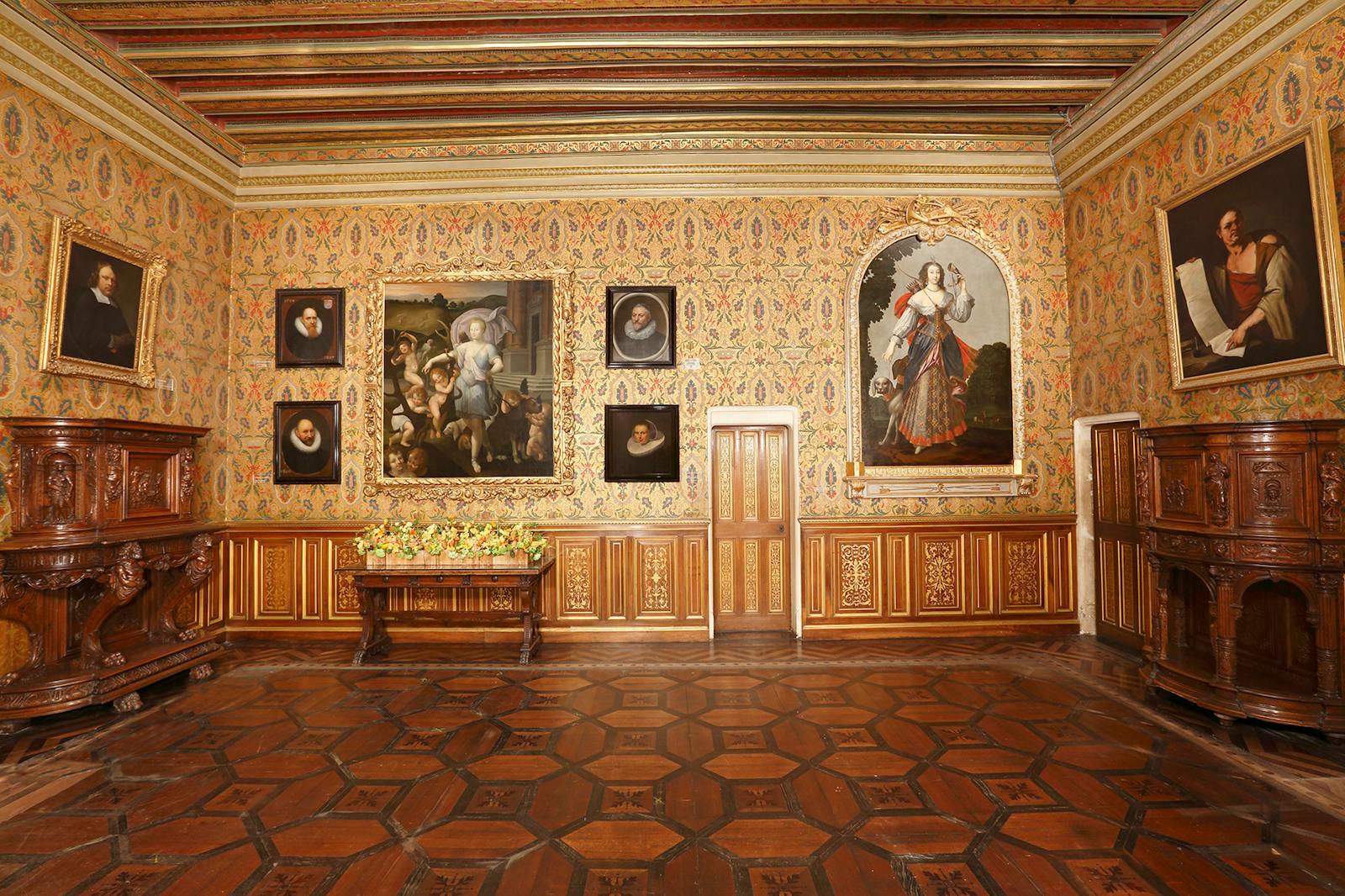 Interior view of a room at Chenonceau Castle